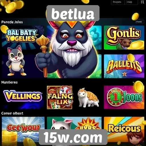 Variedade de jogos disponíveis na betlua
